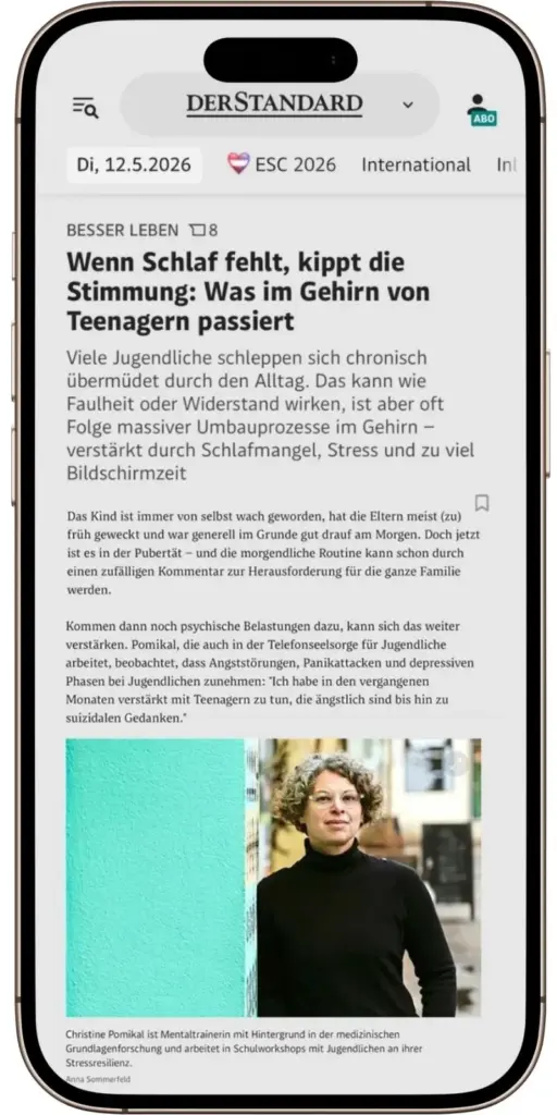 Interview „Der Standard“ über Schlafmangel bei Jugendlichen